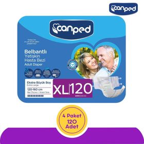 Canped Belbantlı En Büyük Boy XL 120 Adet Hasta Bezi
