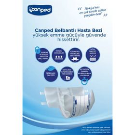 Canped Belbantlı Extra Büyük Boy XL 23 Adet Hasta Bezi