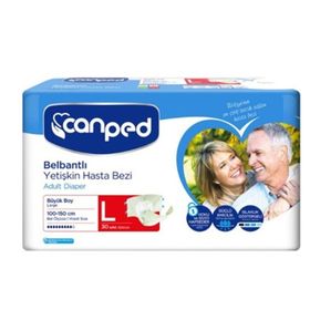 Canped Belbantlı Polietilen Büyük 60 Adet Yetişkin Hasta Bezi