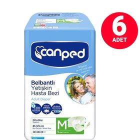 Canped Belbantlı Polietilen Orta M 6x54 Adet 85-125 cm Hasta Bezi