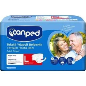 Canped Belbantlı Tekstil Yüzey Large 30 Adet Hasta Bezi