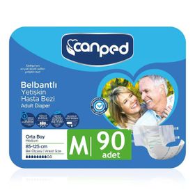 Canped Belbantlı Tekstil Yüzeyli 90 Adet Medium Hasta Bezi