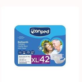 Canped Belbantlı Tekstil Yüzeyli Büyük Boy 42 Adet Hasta Bezi Ekstra