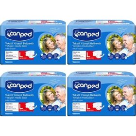 Canped Belbantlı Tekstil Yüzeyli L 4x30 Adet Hasta Bezi