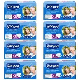 Canped Belbantlı Tekstil Yüzeyli Xlarge 30 Adet x 8 Paket Hasta Bezi