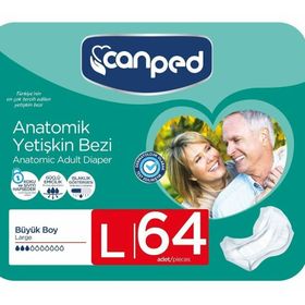 Canped Büyük (L) 64 Adet Anatomik Yetişkin Hasta Bezi