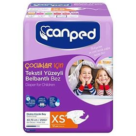 Canped Canbebe Belbantlı Tekstil XS 12'li Hasta Bezi