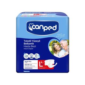 Canped Ekstra Büyük Boy 14 Adet Yetişkin Bel Bantlı Hasta Bezi