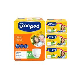 Canped Emici Külot 30'lu Medium Hasta Bezi + Medium 3x10 Adet Mesane Pedi