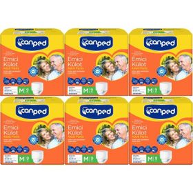 Canped Emici Külot M Beden Orta 6x9 54 Adet Yetişkin Hasta Bezi