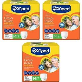 Canped Emici Külot Orta M 3 Paket 90 Adet 85-125 cm Hasta Bezi