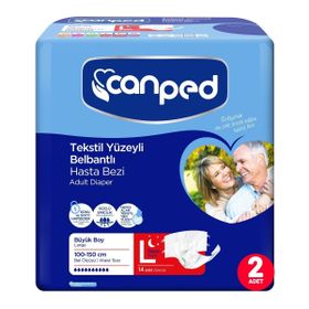 Canped Gece Büyük Eko Large/Night 2 Paket 28 Adet 100-150 cm Belbantlı Hasta Bezi