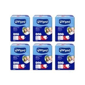 Canped Gece Büyük Eko Large/Night 6 Paket 84 Adet 100-150 cm Belbantlı Hasta Bezi