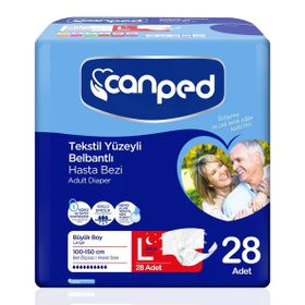 Canped Gece Eko L-Large Beden 28 Adet Belbantlı Hasta Bezi