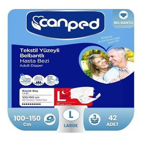 Canped Gece Eko L-Large Beden 42 Adet Belbantlı Hasta Bezi
