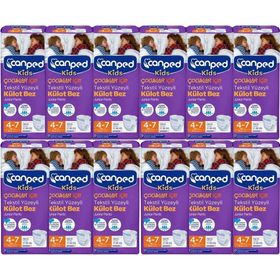 Canped Kids Tekstil Yüzeyli 4-7 Yaş 17-30 kg 108 Adet Külot Bez