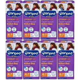 Canped Kids Tekstil Yüzeyli 4-7 Yaş 17-30 kg 72 Adet Külot Bez