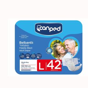 Canped L Boy 7x6 42 Adet Belbantlı Yetişkin Hasta Bezi