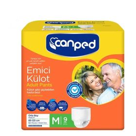 Canped M Beden Orta 9x6 54 Adet Hasta Bezi Emici Külot