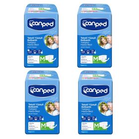 Canped M Boy 4 Paket 36 Adet 85-125 CM Tekstil Yüzeyli Belbantlı Yetişkin Hasta Bezi