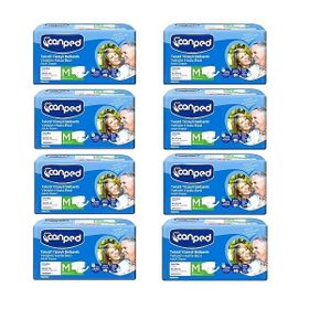 Canped M Tekstil Yüzeyli Belbantlı 8x30 Adet Yetişkin Hasta Bezi