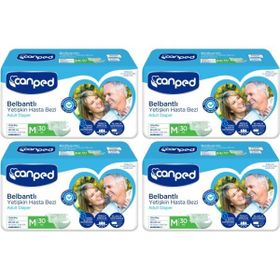 Canped Orta Boy 30x4 Adet Belbantlı Yetişkin Bezi