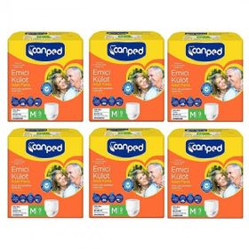 Canped Orta Boy 9'lu 6'lı Set M Belbantlı Yetişkin Hasta Bezi
