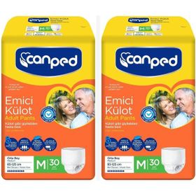 Canped Orta M 2 Paket 60 Adet 80-120 cm Emici Külot Hasta Bezi