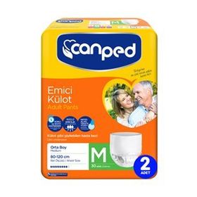 Canped Orta M 2 Paket 60 Adet 80-120 cm Emici Külot Hasta Bezi
