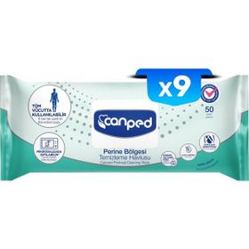 Canped Perine Bölgesi 9x50'li Temizleme Havlusu