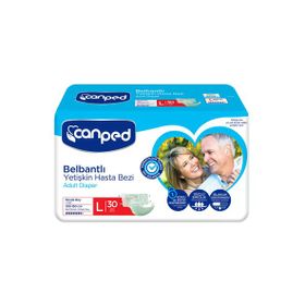 Canped Polietilenli Büyük Boy L 30'lu Hasta Bezi