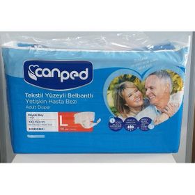 Canped Tekstil Yüzeyli Belbantlı Large 30'lu Hasta Alt Bezii