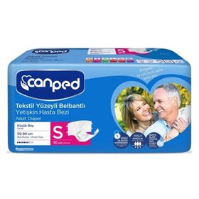 Canped Tekstil Yüzeyli Belbantlı Small 30'lu Hasta Bezi