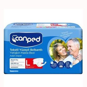 Canped Tekstil Yüzeyli Belbantlı XLarge 30 Adet Hasta Bezi