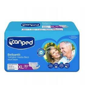 Canped XL 30'lu Belbantlı Tekstil Yüzeyli Yetişkin Hasta Bezi