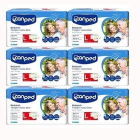 Canped Yetişkin Bel Bantlı Polietilenli M Orta Boy 180 Adet Hasta Bezi