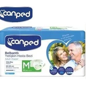 Canped Yetişkin Bel Bantlı Polietilenli M Orta Boy 360 Adet Hasta Bezi