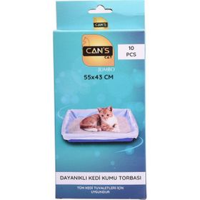 Can's Dayanıklı 55 x 43 cm 10 Adet Kedi Kumu Torbası