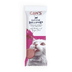 Can's Lollipop Tavuk ve Ejder Meyveli Freeze Dried 15x1.4 gr Kedi Ödülü
