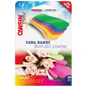 Cansın Plast Renkli 20 Adet Yara Bandı
