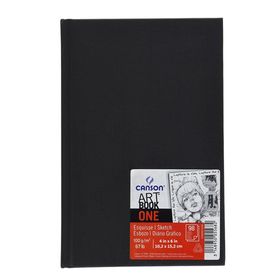 Canson 14x21,6 100 gr 98 Yaprak Art Book One Sert Kapak Eskiz Defteri
