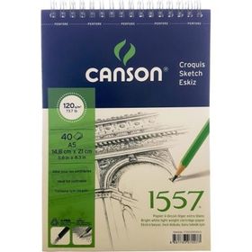 Canson 1557 120 gr 40 Yaprak A5 Boyutu 2'li Eskiz Defteri