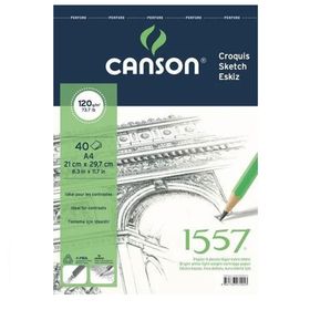 Canson 1557 120 gr. Üstten Spiralli A4 40 Sayfa Eskiz Defteri