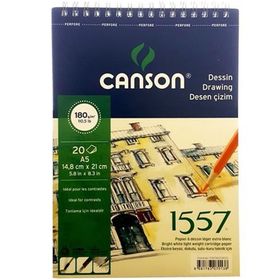 Canson 1557 180 gr 20 Yaprak A5 Çizim Defteri