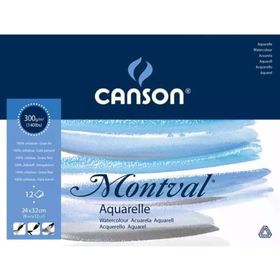 Canson 190022 Montval 24x32 cm 300 gr 12 Yaprak Suluboya Blok