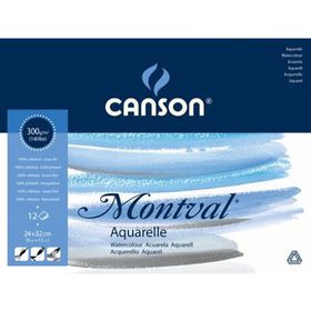 Canson 190022 Montval 24x32 cm 300 gr 12 Yaprak Suluboya Blok