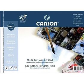 Canson 200 gr 25x35 cm Fineface Çok Amaçlı 15 Sayfa Resim Blok