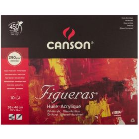 Canson 5789186 Figueras 290 gr 36x46 cm 10 Yaprak Tuval Dokulu Blok