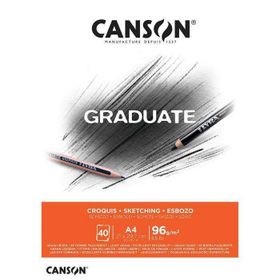 Canson 5789193 Graduate 96 gr A4 40 Yaprak Eskiz Blok