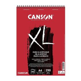 Canson A4 290 gr 30 Yaprak XL Huile Acrylique Spiralli Çizim Defteri